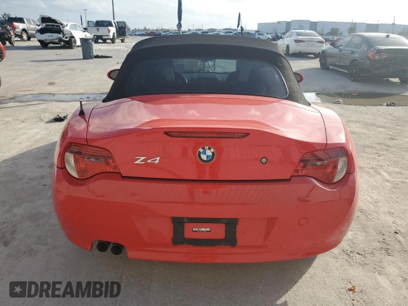 2006 BMW Z4 3.0i with VIN 4USBU33516LW68185, listed as a Copart auction lot 47861805 with 78,276 mi miles and Clean title. Bid and sale history available at DreamBid. Image 6.