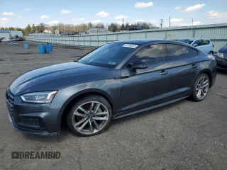 2019 Audi A5 Sportback Premium Plus with VIN WAUENCF57KA050920, listed as a Copart auction lot 50198045 with 77,597 mi miles and Salvage Title. Bid and sale history available at carsss.com. Image 1.