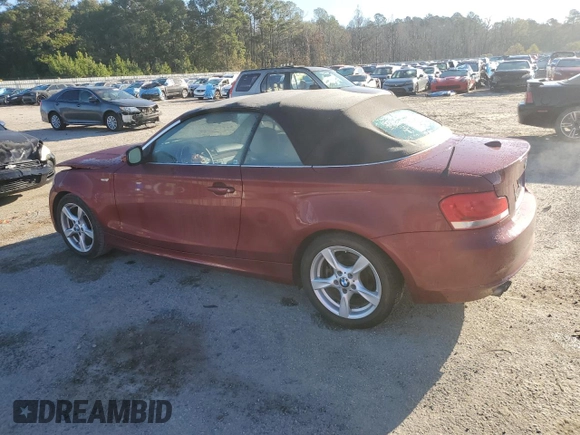 2013 BMW 1 Series 128i with VIN WBAUL7C51DVU08389, listed as a Copart auction lot 80650834 with 63,643 mi miles and Salvage title. Bid and sale history available at DreamBid. Image 2.