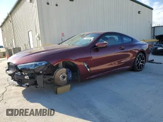 2020 BMW 8 Series 840i with VIN WBAAE2C05LCD13691, listed as a Copart auction lot 72885664 with 28,107 mi miles and Salvage Title. Bid and sale history available at carsss.com. Image 1.