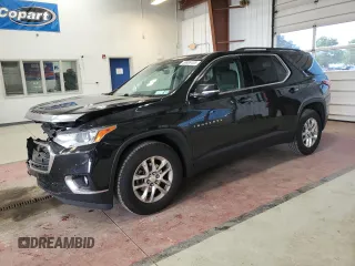 2019 Chevrolet Traverse LT Cloth z VIN 1GNEVGKW0KJ283022, wystawiony jako Copart lot #58908455 z przebiegiem 55 155 mil mil oraz Szkoda całkowita • Salvage title. Historia ofert i sprzedaży dostępna na DreamBid. Obrazek 1.