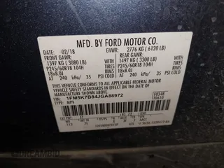 2018 Ford Explorer z VIN 1FM5K7B84JGA88972, wystawiony jako IAAI lot #42737366 z przebiegiem 162 115 mil mil oraz . Historia ofert i sprzedaży dostępna na DreamBid. Obrazek 9.