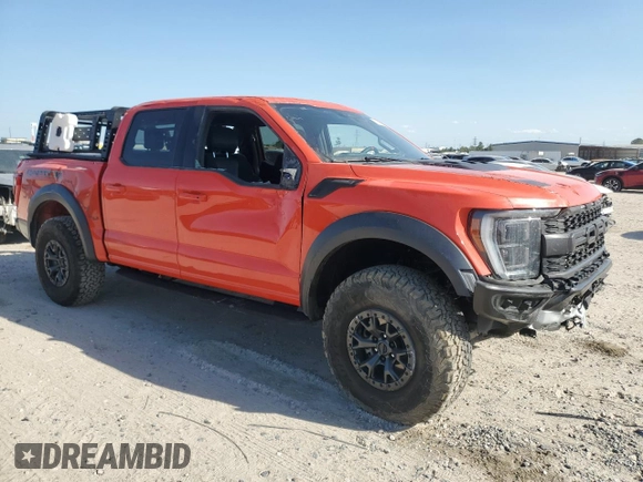 2021 Ford F-150 Raptor with VIN 1FTFW1RG7MFC62731, listed as a Copart auction lot 48047705 with 5,911 mi miles and Salvage Title. Bid and sale history available at carsss.com. Image 4.