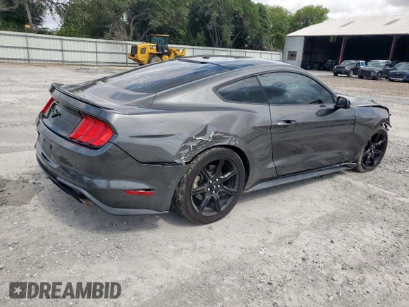 2019 Ford Mustang EcoBoost with VIN 1FA6P8TH9K5168463, listed as a Copart auction lot 60674815 with 79,480 mi miles and Salvage title. Bid and sale history available at DreamBid. Image 3.
