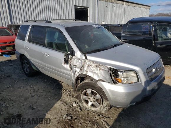 2006 Honda Pilot EX-L with VIN 2HKYF18786H544413, listed as a Copart auction lot 82155654 with 80,434 mi miles and Salvage Title. Bid and sale history available at DreamBid. Image 4.