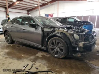 2023 Acura TLX w/A-Spec Package with VIN 19UUB6F56PA005534, listed as a Copart auction lot 88204205 with 0 mi miles and Salvage Title. Bid and sale history available at carsss.com. Image 4.