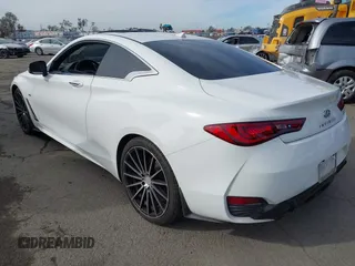 2018 Infiniti Q60 Luxe with VIN JN1CV7EK6JM200248, listed as a IAAI auction lot 41383059 with 55,459 mi miles and . Bid and sale history available at carsss.com. Image 3.