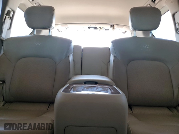 2012 Infiniti QX56 7-passenger with VIN JN8AZ2NF3C9519101, listed as a Copart auction lot 53105715 with 114,204 mi miles and Salvage Title. Bid and sale history available at DreamBid. Image 10.