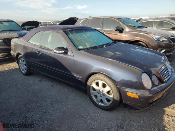 2002 Mercedes-Benz CLK-Class with VIN WDBLK65G92T128706, listed as a Copart auction lot 75334464 with 40,981 mi miles and Salvage Title. Bid and sale history available at carsss.com. Image 4.