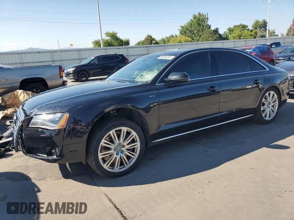 2013 Audi A8 L 6.3L with VIN WAUR4AFD1DN020503, listed as a Copart auction lot 69654204 with 189,999 mi miles and Salvage Title. Bid and sale history available at carsss.com. Image 1.