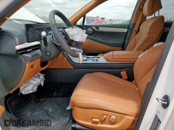 2025 Genesis GV80 Advanced with VIN KMUHBESB5SU261884, listed as a Copart auction lot 57504825 with 3,893 mi miles and Salvage title. Bid and sale history available at DreamBid. Image 7.