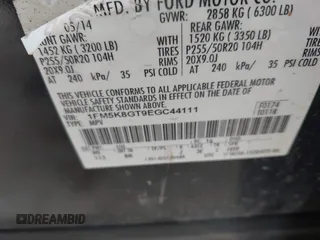 2014 Ford Explorer Sport with VIN 1FM5K8GT9EGC44111, listed as a IAAI auction lot 42707063 with 175,528 mi miles and . Bid and sale history available at DreamBid. Image 9.