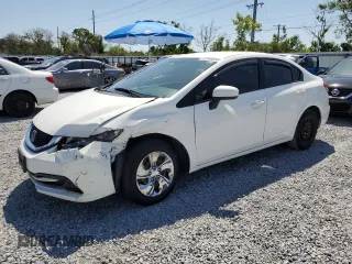 2015 Honda Civic Sedan LX with VIN 19XFB2F54FE214704, listed as a Copart auction lot 52505895 with 110,497 mi miles and Salvage Title. Bid and sale history available at carsss.com. Image 1.