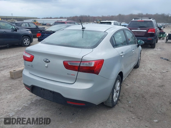 2014 Kia Rio EX with VIN KNADN4A36E6338670, listed as a IAAI auction lot 42035501 with 166,561 mi miles. Bid and sale history available at carsss.com. Image 4.