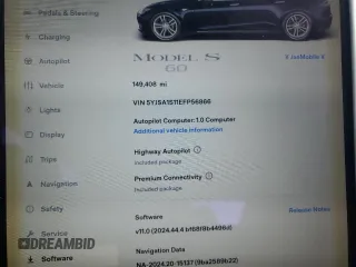 2014 Tesla Model S 60 with VIN 5YJSA1S11EFP56866, listed as a Copart auction lot 53020975 with 149,408 mi miles and Clean Title. Bid and sale history available at DreamBid. Image 9.