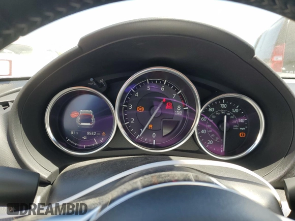 2020 Mazda MX-5 Miata Club with VIN JM1NDAL70L0418572, listed as a Copart auction lot 52884714 with 9,532 mi miles and . Bid and sale history available at DreamBid. Image 9.