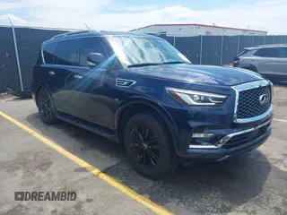 2020 Infiniti QX80 Luxe z VIN JN8AZ2NF4L9704435, wystawiony jako IAAI lot #42280584 z przebiegiem 124 888 mil mil oraz . Historia ofert i sprzedaży dostępna na DreamBid. Obrazek 1.