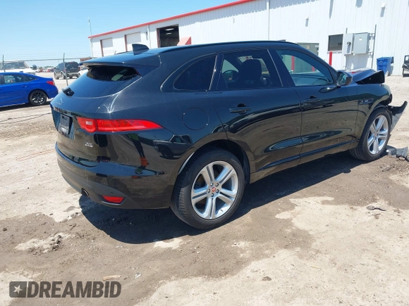 2018 Jaguar F-Pace 30t R-Sport with VIN SADCL2GX3JA283772, listed as a IAAI auction lot 42309251 with 86,601 mi miles and . Bid and sale history available at DreamBid. Image 4.