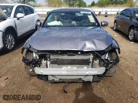 2023 Genesis G70 3.3T with VIN KMTG54TE7PU128609, listed as a Copart auction lot 53644364 with 5,843 mi miles and Salvage title. Bid and sale history available at DreamBid. Image 5.