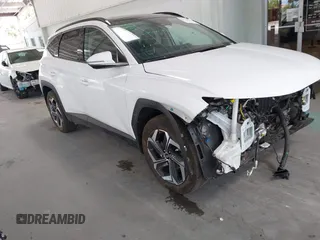2024 Hyundai Tucson Limited z VIN 5NMJE3DE3RH398587, wystawiony jako IAAI lot #42132879 z przebiegiem 52 182 mil mil oraz . Historia ofert i sprzedaży dostępna na DreamBid. Obrazek 1.