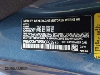 2024 BMW 4 Series 430i с VIN WBA23AT05RCP03975, выставлен на аукционе IAAI как лот 42488080 с пробегом 18 587 миль миль и . История ставок и продаж доступна на DreamBid. Изображение 9.