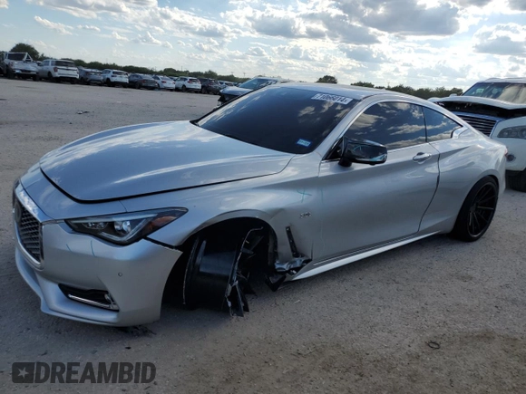 2018 Infiniti Q60 Sport with VIN JN1EV7EK5JM341935, listed as a Copart auction lot 71066014 with 40,320 mi miles and Salvage Title. Bid and sale history available at DreamBid. Image 1.