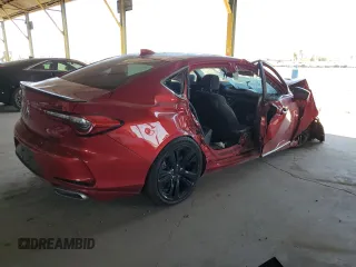 2023 Acura TLX Advance with VIN 19UUB6F68PA004538, listed as a Copart auction lot 66206275 with Not provided miles and Salvage title. Bid and sale history available at DreamBid. Image 3.