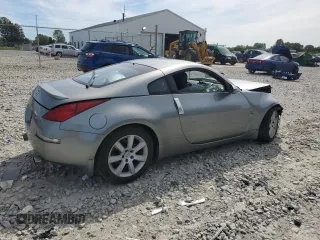 2005 Nissan 350Z with VIN JN1AZ34D05M606703, listed as a Copart auction lot 69631414 with 133,519 mi miles and Salvage Title. Bid and sale history available at carsss.com. Image 3.