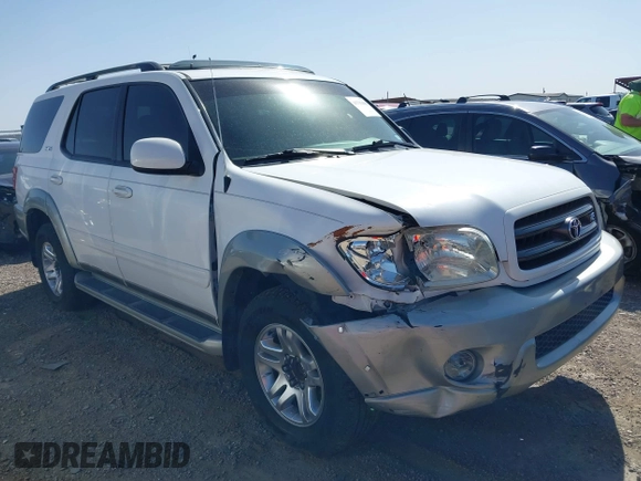 2003 Toyota Sequoia SR5 with VIN 5TDZT34A83S197195, listed as a IAAI auction lot 41711445 with 177,102 mi miles. Bid and sale history available at carsss.com. Image 1.