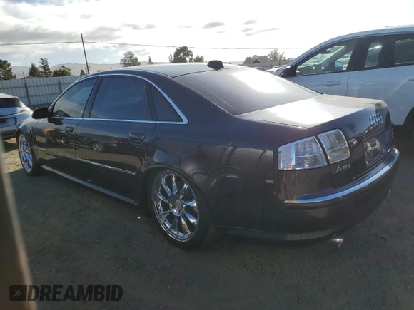 2004 Audi A8 L with VIN WAUML44E24N006328, listed as a Copart auction lot 78451494 with 181,619 mi miles and Salvage Title. Bid and sale history available at carsss.com. Image 2.