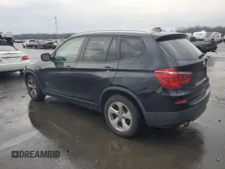 2012 BMW X3 28i with VIN 5UXWX5C50CL720703, listed as a Copart auction lot 46665185 with 143,541 mi miles and Salvage Title. Bid and sale history available at DreamBid. Image 2.