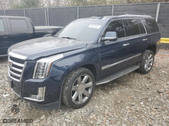 2017 Cadillac Escalade Luxury with VIN 1GYS4BKJ5HR217513, listed as a Copart auction lot 80950834 with 133,592 mi miles and Salvage Title. Bid and sale history available at carsss.com. Image 1.