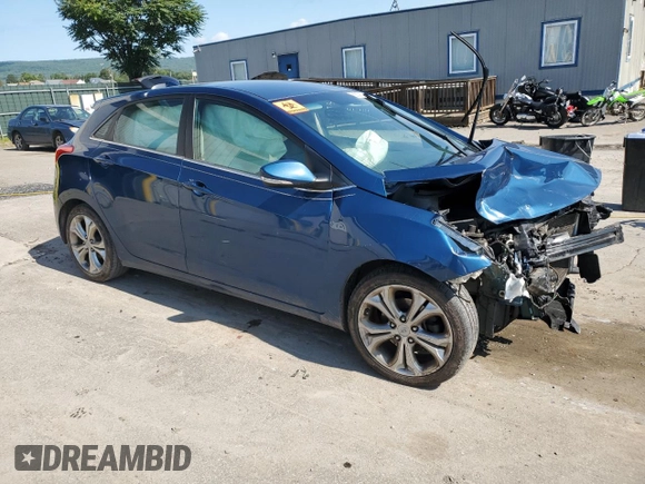 2014 Hyundai Elantra GT with VIN KMHD35LH3EU228450, listed as a Copart auction lot 68091244 with 0 mi miles and Salvage Title. Bid and sale history available at carsss.com. Image 4.
