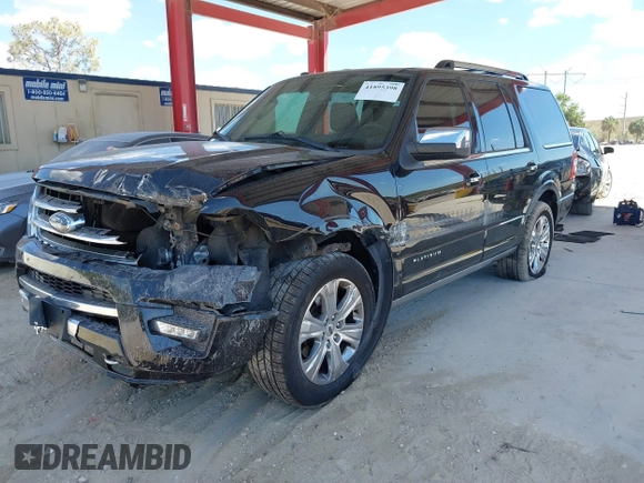 2016 Ford Expedition Platinum with VIN 1FMJU1MT8GEF46122, listed as a IAAI auction lot 41895398 with 103,191 mi miles and . Bid and sale history available at DreamBid. Image 2.
