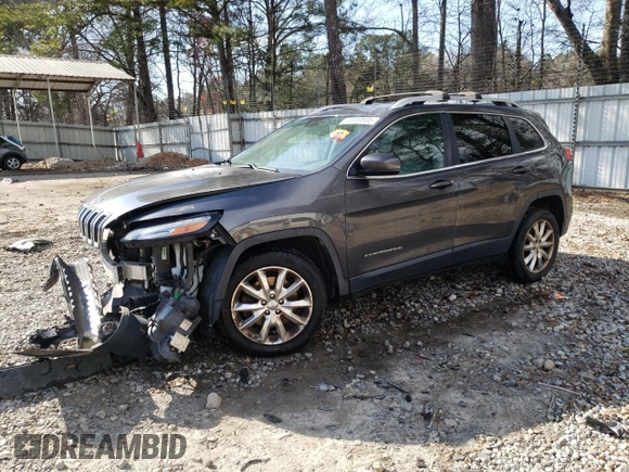 2017 Jeep Cherokee Limited with VIN 1C4PJLDB6HW572014, listed as a Copart auction lot 48350605 with 156,963 mi miles and Salvage Title. Bid and sale history available at carsss.com. Image 1.