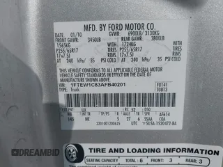 2010 Ford F-150 XL with VIN 1FTEW1C83AFB40201, listed as a IAAI auction lot 42100958 with 166,997 mi miles. Bid and sale history available at carsss.com. Image 9.