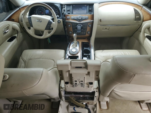 2011 Infiniti QX56 7-passenger with VIN JN8AZ2NF9B9501099, listed as a Copart auction lot 59562454 with 233,081 mi miles and Salvage Title. Bid and sale history available at carsss.com. Image 8.