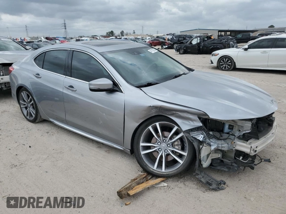 2020 Acura TLX Technology with VIN 19UUB2F43LA001421, listed as a Copart auction lot 47126755 with 55,001 mi miles and Salvage title. Bid and sale history available at DreamBid. Image 4.