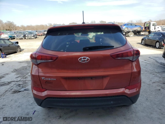2016 Hyundai Tucson SE with VIN KM8J33A44GU195355, listed as a Copart auction lot 46637055 with 118,761 mi miles and Clean Title. Bid and sale history available at carsss.com. Image 6.