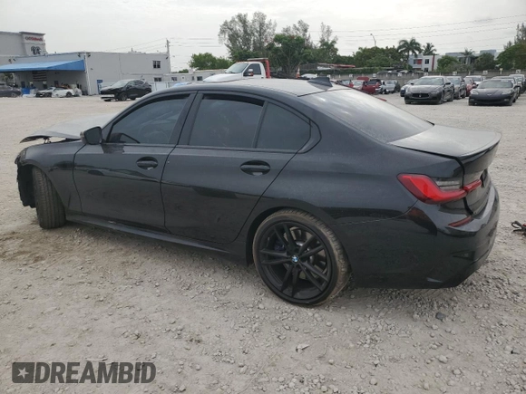 2020 BMW 3 Series M340i with VIN 3MW5U7J01L8B26649, listed as a Copart auction lot 62209814 with 49,731 mi miles and Salvage Title. Bid and sale history available at carsss.com. Image 2.