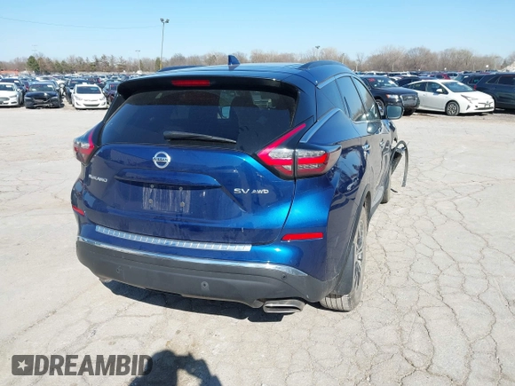 2021 Nissan Murano SV with VIN 5N1AZ2BS9MC126295, listed as a IAAI auction lot 41992143 with 33,385 mi miles and . Bid and sale history available at DreamBid. Image 4.