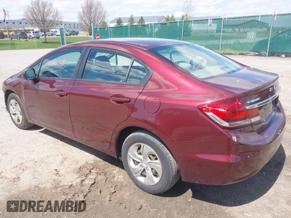 2015 Honda Civic Sedan LX with VIN 19XFB2F56FE274984, listed as a IAAI auction lot 42081778 with 73,882 mi miles. Bid and sale history available at carsss.com. Image 3.