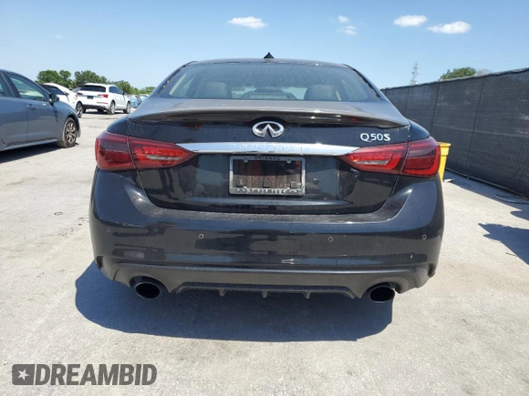 2018 Infiniti Q50 3.0t LUXE with VIN JN1EV7AP3JM591868, listed as a Copart auction lot 52430365 with 72,955 mi miles and Salvage Title. Bid and sale history available at carsss.com. Image 6.