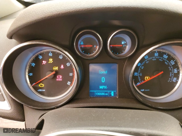 2016 Buick Encore with VIN KL4CJASB7GB608248, listed as a Copart auction lot 47895445 with 136,686 mi miles and Salvage Title. Bid and sale history available at carsss.com. Image 9.