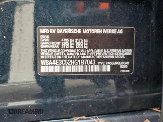 2017 BMW 4 Series 440i with VIN WBA4E3C52HG187043, listed as a Copart auction lot 64551664 with Not provided miles and Non repairable. Bid and sale history available at DreamBid. Image 14.