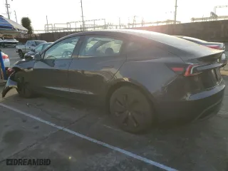 2024 Tesla Model 3 with VIN 5YJ3E1EA8RF755417, listed as a Copart auction lot 43741625 with 6,497 mi miles and Salvage Title. Bid and sale history available at carsss.com. Image 2.