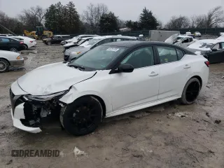 2022 Nissan Sentra SR with VIN 3N1AB8DV3NY285294, listed as a Copart auction lot 45751725 with 45,356 mi miles and Salvage Title. Bid and sale history available at carsss.com. Image 1.