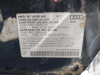 2018 Audi Q5 Premium with VIN WA1ANAFY8J2084416, listed as a IAAI auction lot 41661460 with 98,349 mi miles and . Bid and sale history available at DreamBid. Image 9.