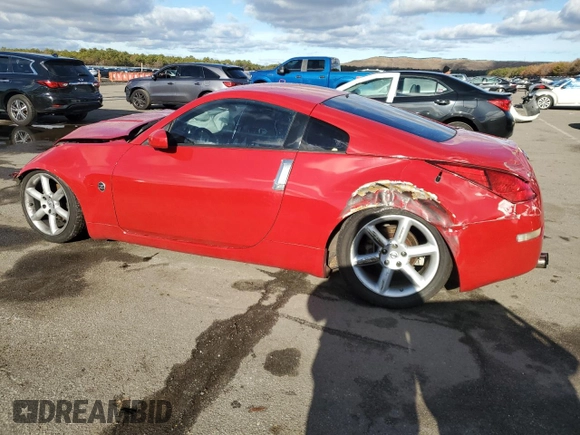 2005 Nissan 350Z Touring with VIN JN1AZ34D85M605296, listed as a Copart auction lot 85193104 with Not Provided miles and Salvage Title. Bid and sale history available at carsss.com. Image 2.