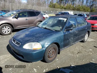 1997 Honda Civic LX with VIN 2HGEJ6673VH533278, listed as a Copart auction lot 46778035 with 212,859 mi miles and Salvage Title. Bid and sale history available at carsss.com. Image 1.